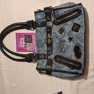 Kathy Van Zeeland Denim Satchel